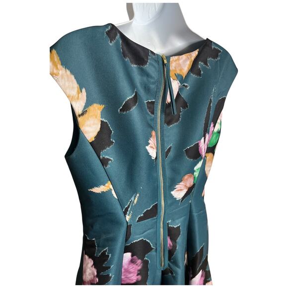 Moulinette Soeurs Anthropologie Fit & Flare cap sleeve Floral Baikal Dress Sz 6 - Picture 5 of 7